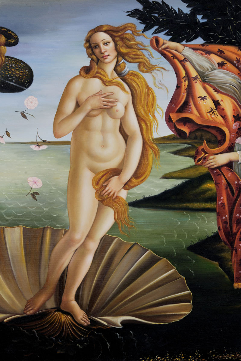 Birth of Venus (center panel) by Sandro Botticelli